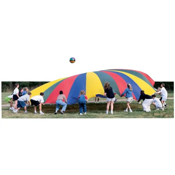 Sportime GripStarChutes Parachute 4-Layer Construction and 22 Handles- 24 foot Diameter