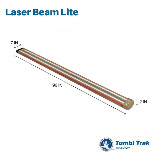 Tumbl Trak 8 Ft Laser Beam with Solid Wood Core Gymnastics Low Balance Training Beam