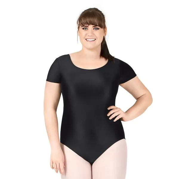 Theatricals Adult Plus Size Short Sleeve Dance Leotard D5102W