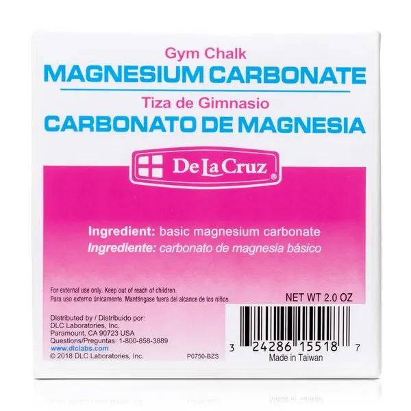 De La Cruz Magnesium Carbonate Gym Chalk - Weightlifting, Gymnastics and Rock Climbing Chalk