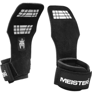 Meister Elite Leather Weight Lifting Grips w/Gel Padding (Pair)