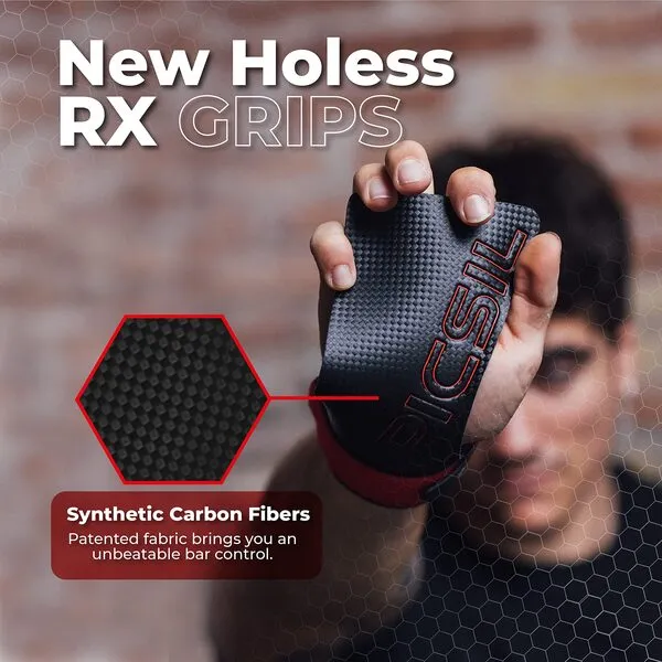 PICSIL RX Grips - Carbon Hand Grips for Cross Training, Gymnastics, and Weightlifting - Unisex Design for Protection Against Blisters and Improved Mobility During Workouts and WODs