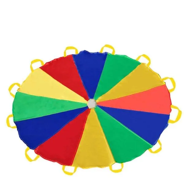 Sonyabecca Parachute 8 Feet 10 Feet 12 Feet for Kids with 9 Handles 12 Handles Play Parachute for 8 12 Kids Tent Cooperative Games Birthday Gift