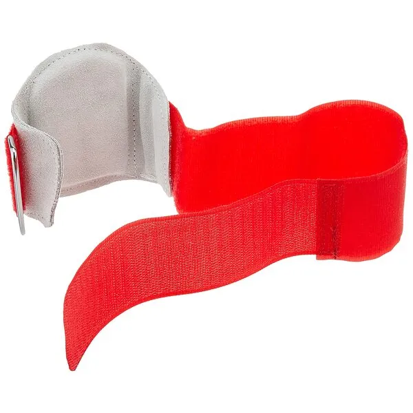 Reisport Gymnastics Wrist Support, White and Red, Unisex, ONE Size, Wrist Protection, Gymnastics Grips