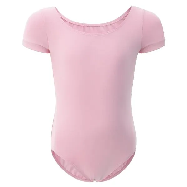 WEGETIT Gymnastics Leotards for Girls Ballet Dance Toddler Outfit Short Sleeve Bodysuit