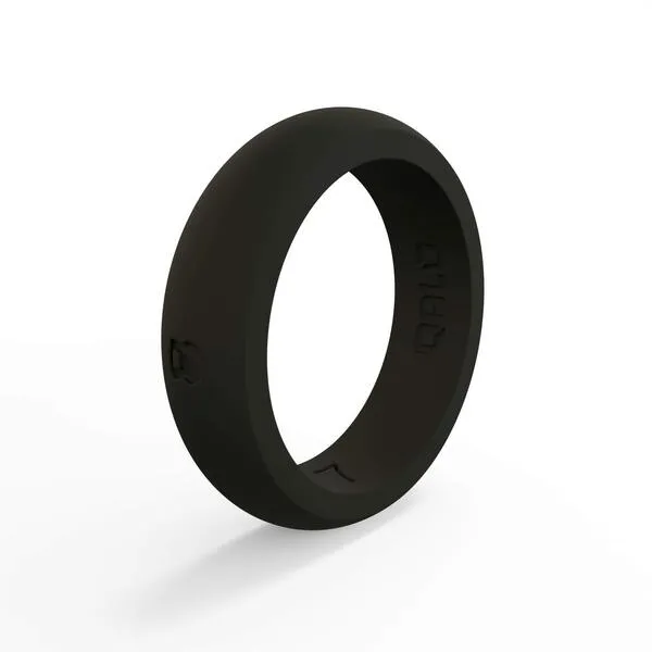 QALO Women's Black Classic Athletics Silicone Ring Size 07