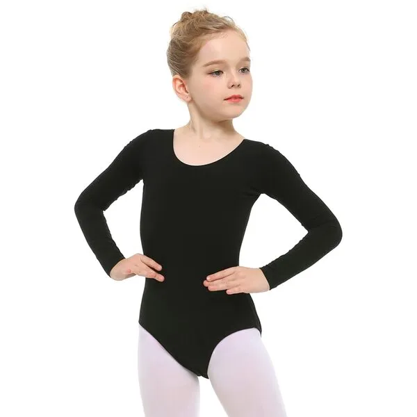 Stelle Girls Long Sleeve Team Basic Leotard Ballet Dance Gymnastics (Toddler/Little Kid/Big kid)