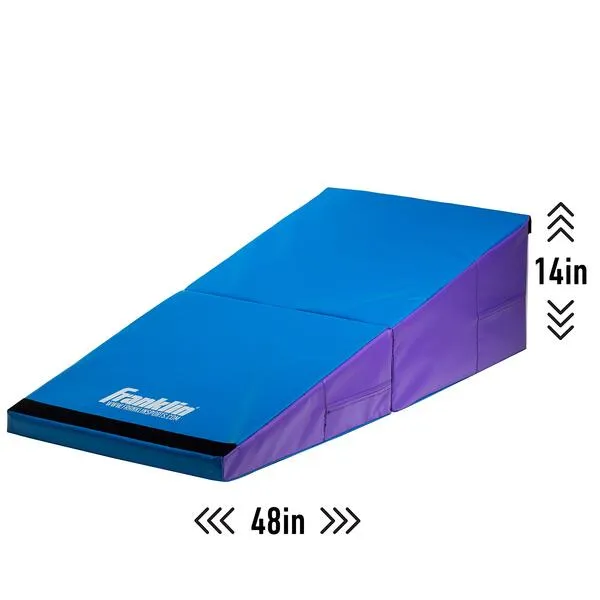 Franklin Sports Folding Gymnastics Cheese Mat, Institutional Grade - Gym Equipment - Gymnastics Mats - Bar - Beam - Tumbling - Exercise - For Gym and Home - Incline - Wedge