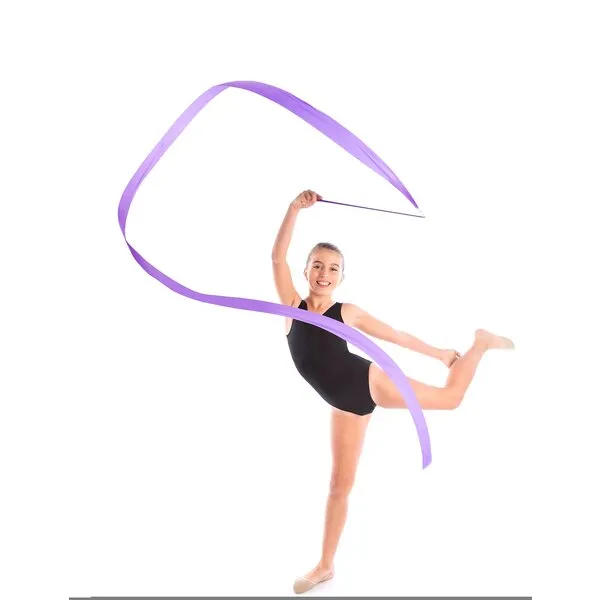 Aneco 14 pieces Dance Ribbons Streamers Rhythmic Gymnastics Ribbon with Rods for Art Dances, Baton Twirling, 14 colours