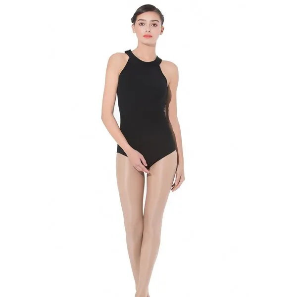 ModLatBal Women's Halter Neck Spandex Cotton Ballet Dance Leotard