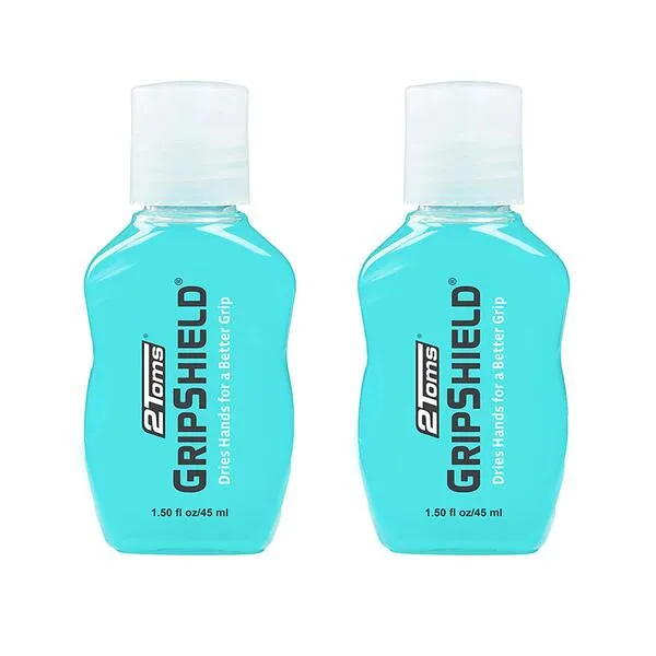 2Toms GripShield, Liquid Chalk Grip Enhancer for Sweaty Hands, Keeps Hands Dry, 1.5 Ounce, 2 Bottles