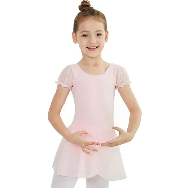 MdnMd Toddler Girls Ballet Dresses Leotards with Skirt Dance Dress Ballerina Tutu Outfit