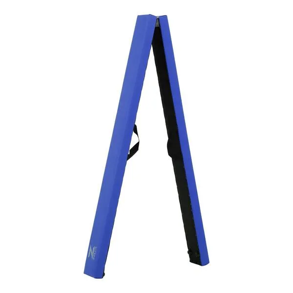 ZELUS 8 ft /9.5 ft Folding Gymnastics Balance Beam, Floor Balance Beam with Carry Handles Anti-Slip Base for Kids, Beginners and Professional Gymnasts (8ft, Blue)