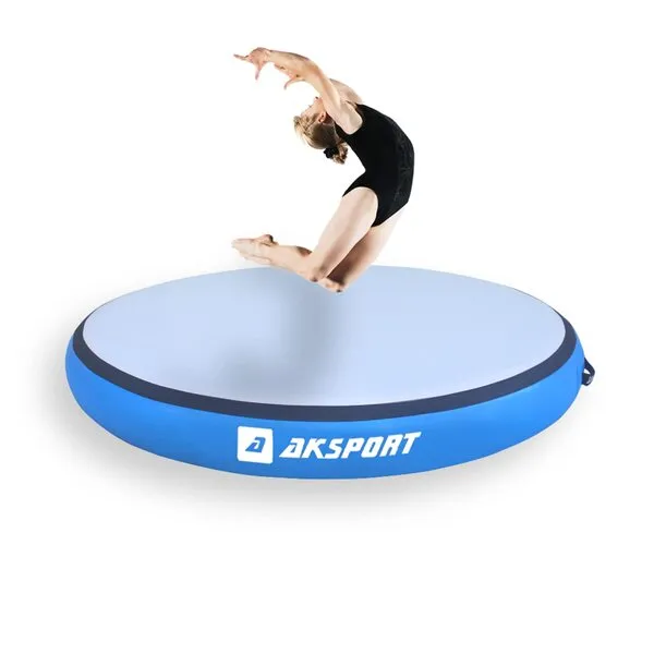 AKSPORT 3.3ft/4.6ft Inflatable Air Spot Mat Tumble Track 8 inches Thickness Air Gymnastics Mat for Home Use/Training/Cheerleading/Yoga/Water with Pump