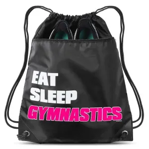 Ninja Sports Eat Sleep Gymnastics Sack Drawstring Bag For Youth Girls Boys Kids 18\