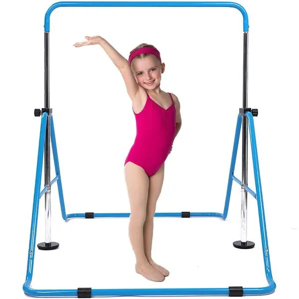 DOBESTS Gymnastics Bars for Home Gymnastic Equipment for Kids Adjustable Junior Training at Home Gymnastics Bar for 3-7 Years Old Children