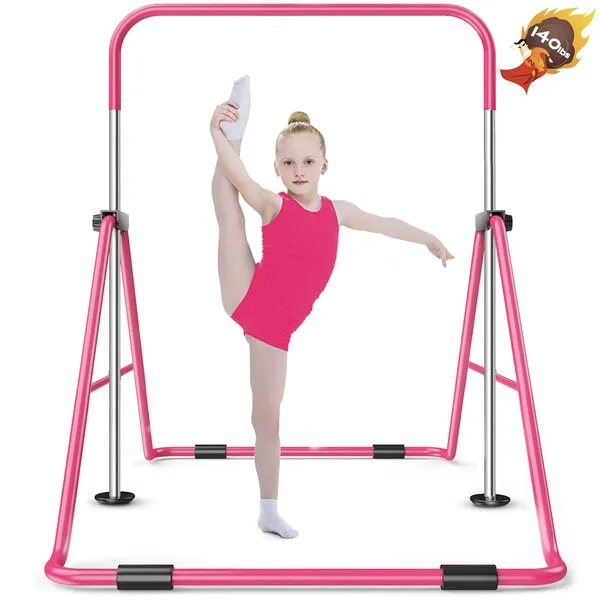 Safly Fun Expandable Kid Gymnastics Bars for Home Junior Training Bar Gymnastic Folding Horizontal Bars for Kids