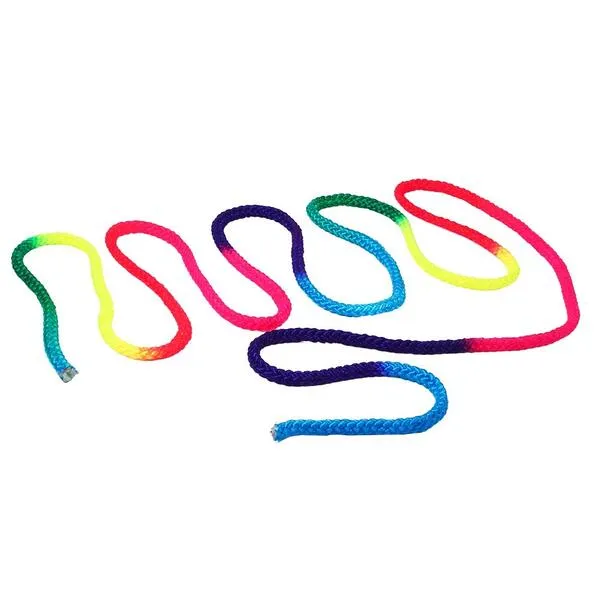 Mumusuki Artistic Rhythmic Gymnastics Rope Competition Arts Training Rope Rainbow Color Solid (2.8M)