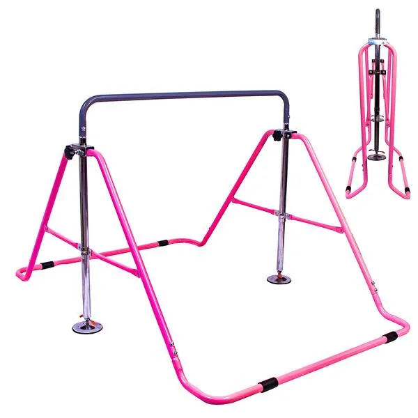 Upper Midland Products Gymnastic Bar for Girls, Adjustable Gymnastics Equipment for Home for Kids Training