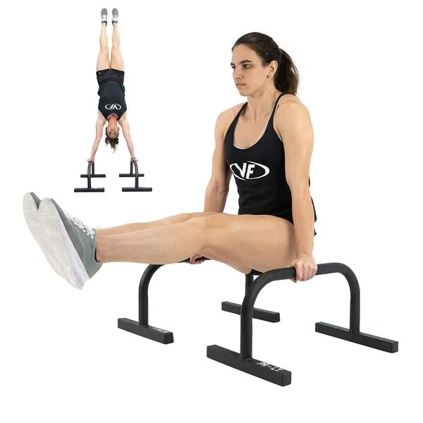 Valor Fitness Gymnastic Parallette Bars - Training Dip Bars Push Up Stands - Build Core Body Weight Strength Balance Equipment -PR-LT