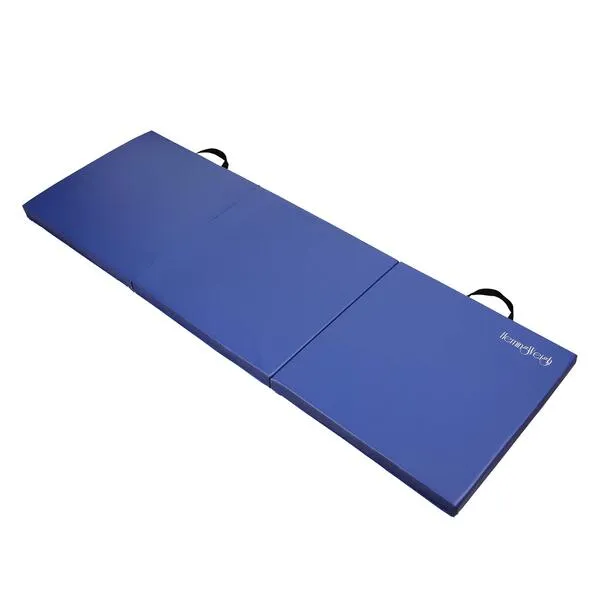 Tri-Fold Folding Gymnastic Mat for Yoga, Pilates, Martial Arts, Stretching and Aerobics, Lightweight and Portable By Hemingweigh