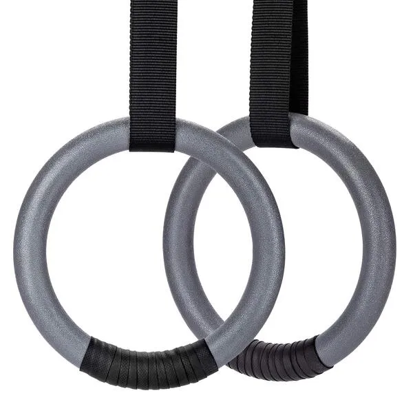 PACEARTH Gymnastic Rings Olympic Rings 1100lbs Capacity with 14.76ft Adjustable Buckle Straps Pull Up Exercise Rings Non-Slip Rings for Home Gym Full Body Workout