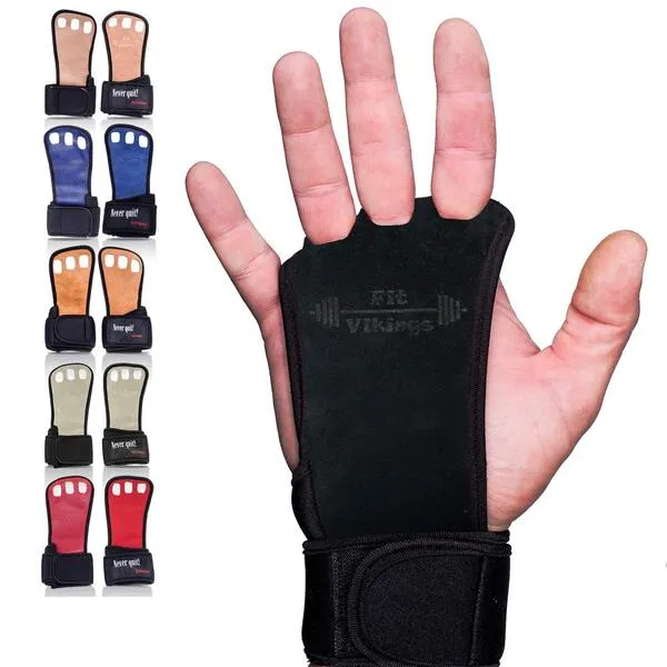 Gymnastics Grips - Gloves for Crossfit - Calisthenics Equipment, Pull Up Grips, Hand grips, Leather Lifting Grips, Workout grips with Wrist Wraps - Gym Gloves for Men and Women to Crush your WOD