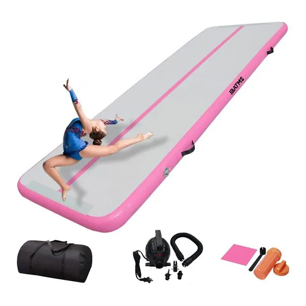 IBATMS Air Tumbling Mat, 10ft/13ft/16ft/20ft Inflatable Gymnastics Air Mat for Gymnastics Training/Home Use/Cheerleading/Yoga/Water