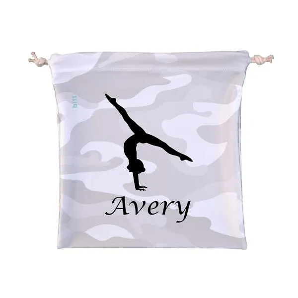 Bitt Sportswear Personalized Camouflage Gymnastics Grip Bag with Handstand