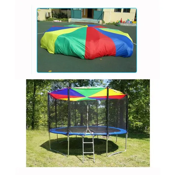 AMYESE 10ft/ 16.4ft Rainbow Parachute for Outdoor Party Games, Kids Play Parachute Group Cooperative Team Game Toys, Family Get-Together Entertainment