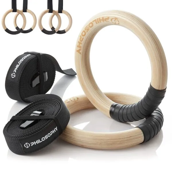 Philosophy Gym Wood Gymnastic Rings 1