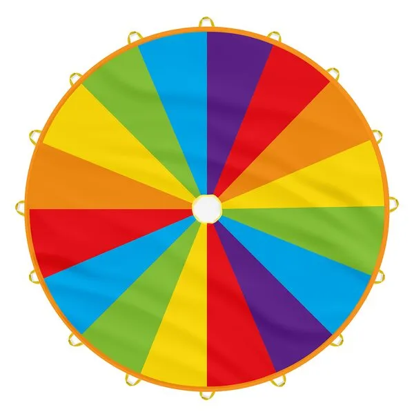 Play Platoon Rainbow Parachute Toy for Kids, Play Parachute Game for Kids with 16 Handles, Parachute for Kids, PE Equipment for Elementary School Gym Class, Backyard/Indoor Play Equipment