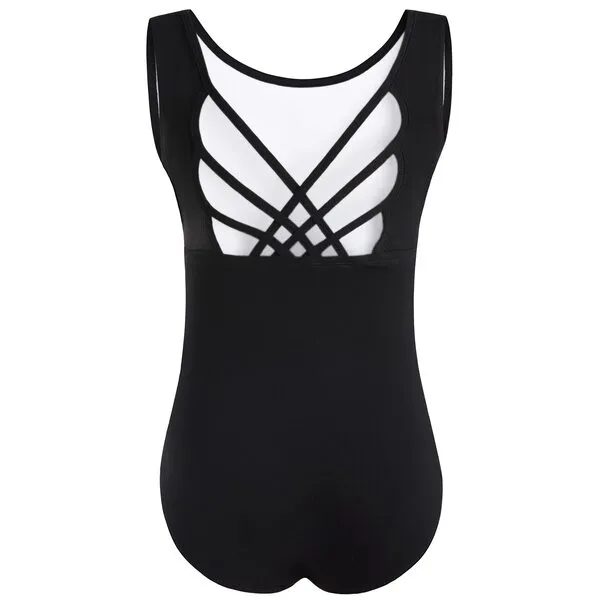 WYHDY Girls’ Ballet Dance Leotard Butterfly Crisscross Straps Sleeveless Tank Leotards