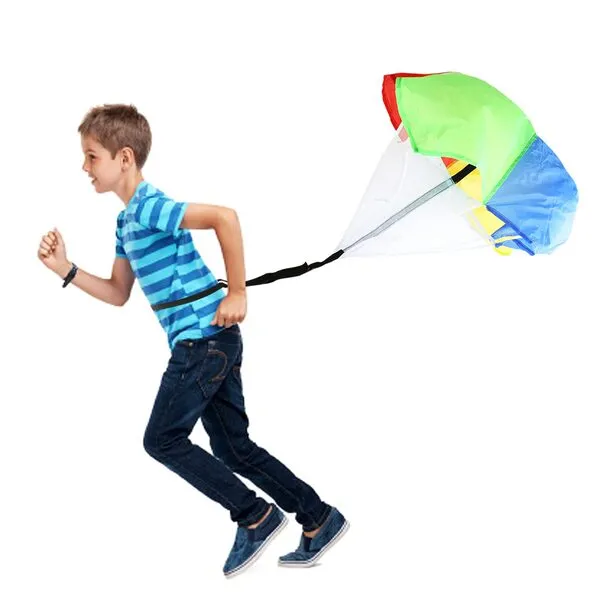 plplaaoo Parachute for Speed Training, Running Parachute for Kids, Running Sprint Chute Soccer Football Sport Speed Training,Colorful Resistance Umbrella Safe Non‑Toxic Physical Training