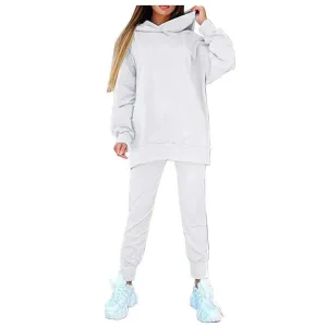 Jogging Suits for Women 2 Piece Outfits Long Sleeve Oversized Top Hoodie High Waisted Pants Sweatsuit Tracksuit Set