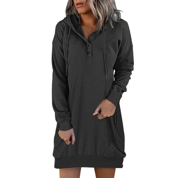 Dresses for Women 2022,Women Lace Up Vintage Gothic Dress Plus Size Pullover Sweatshirts with Pockets