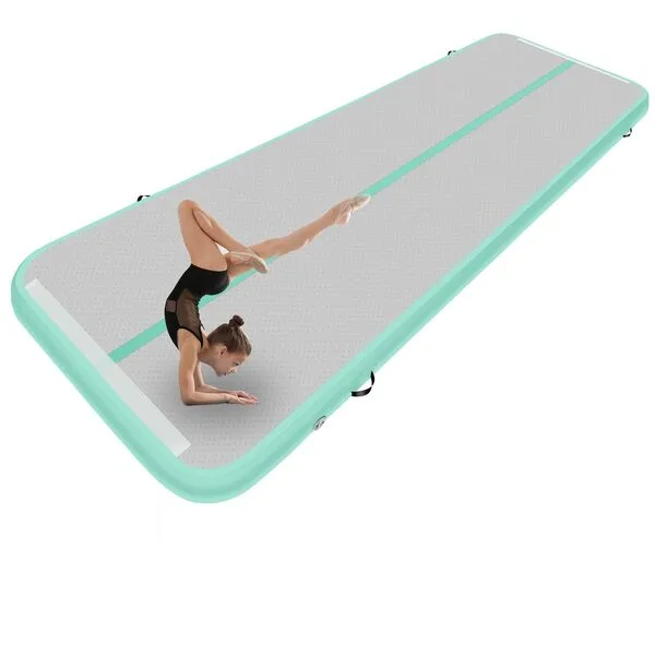 XHYCPY Inflatable Gymnastics Tumbling Track Air Mat 13ft 16ft 20ft Tumble Track - Extra Wide 4.3ft Thick 4 Inches Training Track Mat with Electric Air Pump