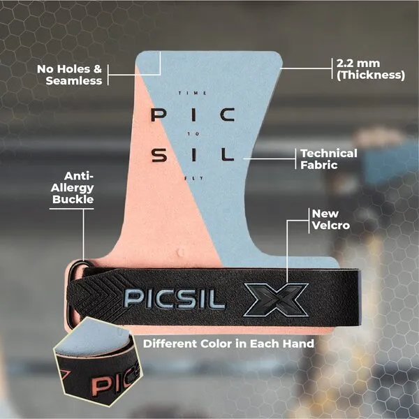 PICSIL Condor Grips, No Hole Leather Hand Grips , Increased Protection and Comfort, Hand Grips for Gymnastic, Cross Training, Pull ups, Weightlifting, Prevents Blisters and Tears