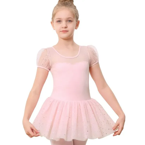 Stelle Ballet Leotards for Girls Tutu Dance Outfits Dress Ballerina Sparkly Skirted Leotard (Toddler/Little Kid/Big Kid)