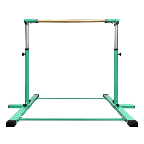 GLANT Updated Expandable Gymnastics Kip Bar, Fiberglass Rail,Adjustable Height 3'-4.8' Junior Training Bar,Home Gym Equipment,1-4 Levels,300lbs Weight Capacity