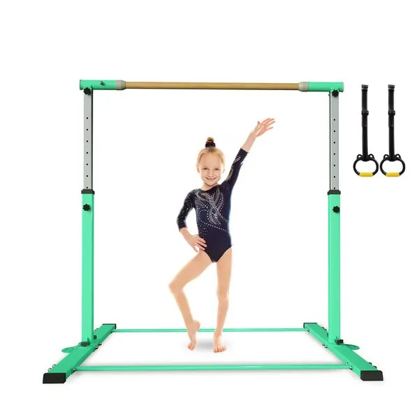 EL&IT·Wings Gymnastic Kip Bar,Horizontal Bar for Kids Girls Junior,3' to 5' Adjustable Height,Home Gym Equipment,Ideal for Indoor and Home Training,300lbs Weight Capacity