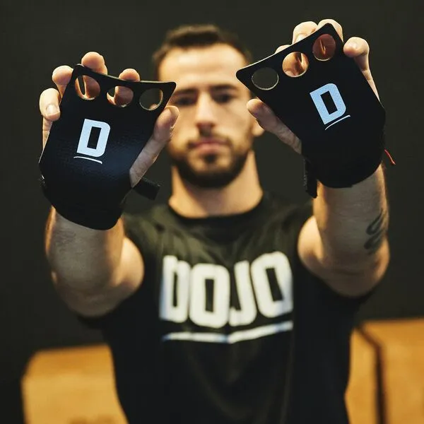 Dojo Carbon Hand Grips with Wrist Straps for Men & Women – Perfect for Pull up Gymnastics Weight Lifting WOD’s Training - Workout Gym Gloves with Support to Protect Hands from Blisters & Calluses