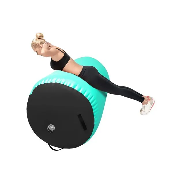 GBVUGY Air Tumbling Mat Tumble Track With Electric Pump，Inflatable Gymnastics Barrel Roller for Home Use,Gym Training,Cheer leading,Yoga