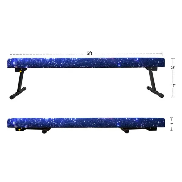 Peakpath 6FT Adjustable&Foldable Gymnastics Balance Beam,Home Gym Equipment,Easy Assembling and Storage,No Tool Require,for Kids Children Girls Training Ages 3-12