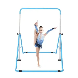 LuhandF Expandable Gymnastics Bars, Adjustbale Height Horizontal Bars for Kids, Easy Folding Junior Training Bars,Gymnastics Kip Bars, Home Gymnastic Equipment for Girls Boys Children, Gym Monkey Bar