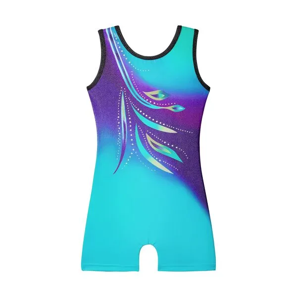 WanLiangJin Gymnastics Leotards for Girls with Shorts Sparkly Rhinestone Diamante Biketards Outfits Unitards Dancewear