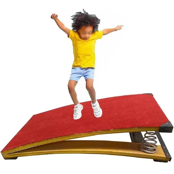 Hardwood Gymnastics Springboard with Crash Protection Mats, Pro Curved Spring Board for Adult, Teen, or Child, Arts Springboard for Sports Club/Martial ( Color : Red , Size : 2 Springs 40x60x18cm )